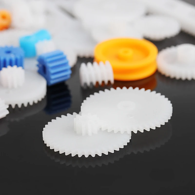 1 Set Hot 85pcs Plastic Gear Rack Pulley Belt Worm Gear Single Double Teeth