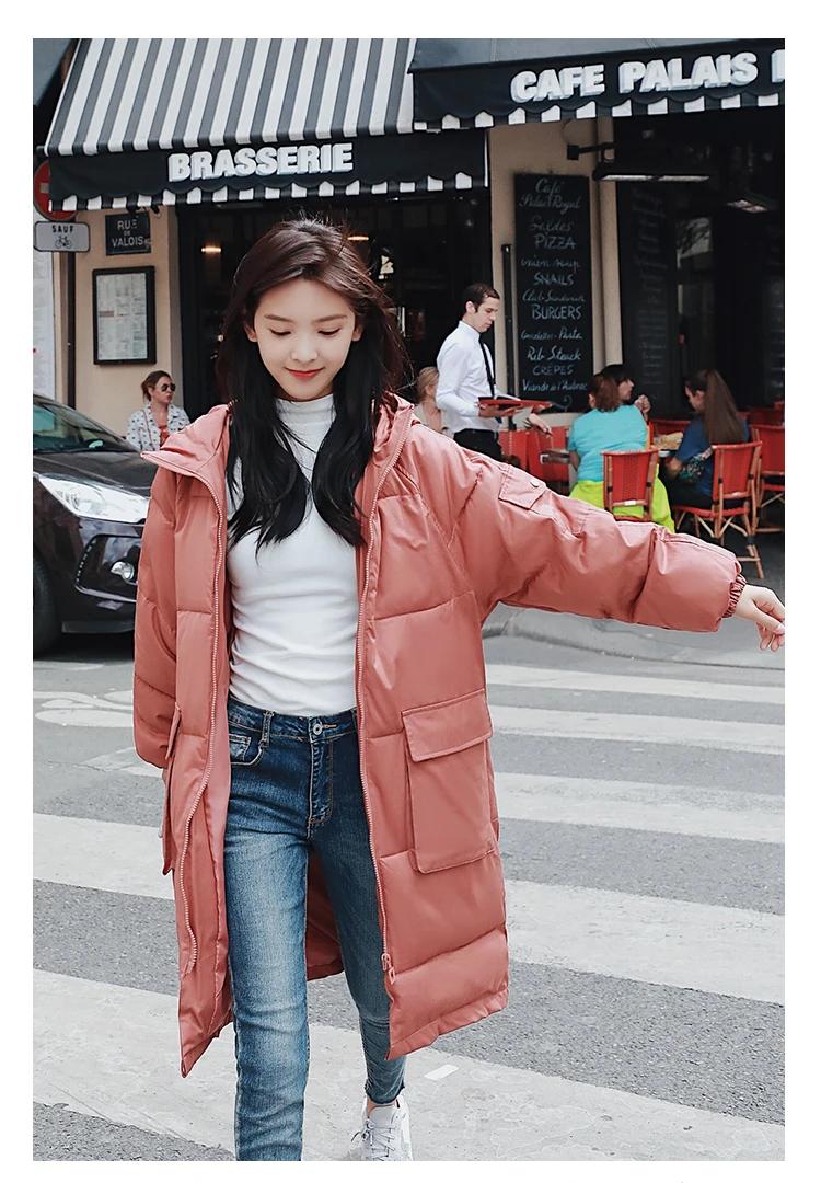 Long Sleeve Mid-length Pocket Zipper Cotton-padded Clothes/Cotton Coat Winter Casual Fashion Qyzfsy1011