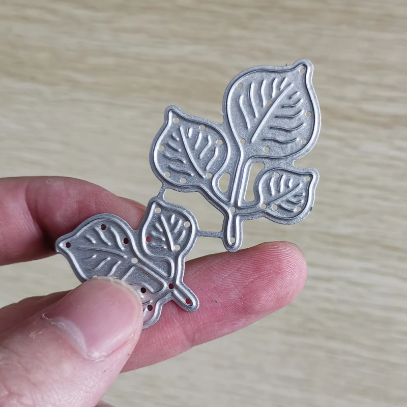 Two leaves Специальное предложение 5 видов листьев/машины металлические режущие штампы трафареты для DIY скрапбукинга декоративное тиснение ручной работы высечки - Цвет: Two leaves