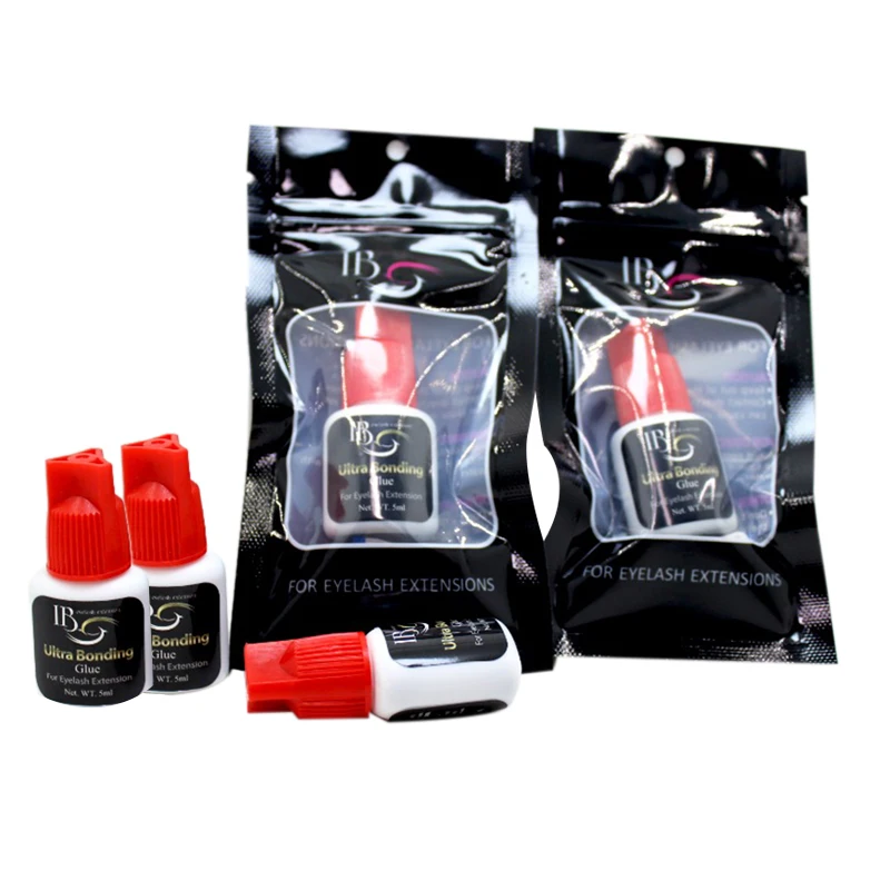 

5 Bottles/Lot Ib Ibeauty Ultra Bonding Glue Fast Drying Eyelash Extensions Glue Red Cap 5Ml Ib Ibeauty Ultra Bonding Glue