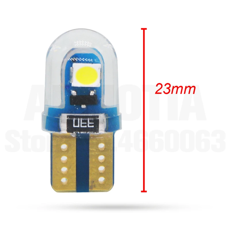 500x T10 силикагель светодиодный 194 W5W 2 6 светодиодный 501 3030 SMD авто отложным воротником сбоку номерной знак светильник лампа габаритного огня AC/DC 12V