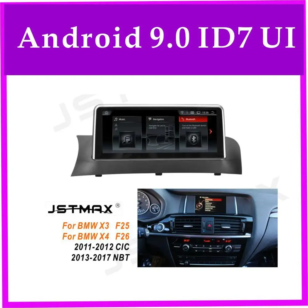 JSTMAX 10 25 &quotAndroid 9 0 автомобильное аудио стерео для BMW X3 F25 X4 F26 2011 2012 2013 2014 2015 2016 GPS