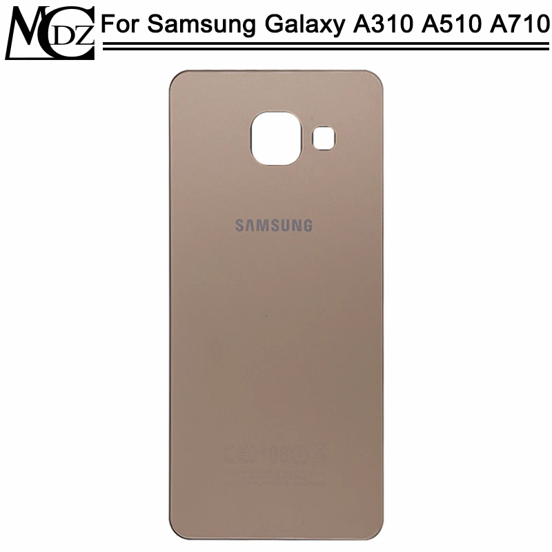 A310 A510 A710 крышка батареи для samsung Galaxy A310 A510 A710 Задняя стеклянная панель Задняя Дверь Корпус чехол часть