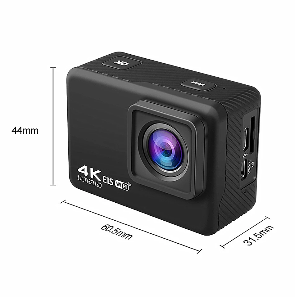 motorcycle helmet cam FCCWO H10 Action Camera 4K 60FPS 20MP 2.0 LCD EIS Dual Screen WiFi Webcam Waterproof Helmet Sports Video Pro Cam In Stocks action camera 4k