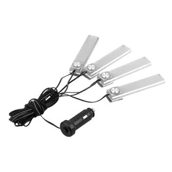 

4 In 1 12 V Fashion Romantic LED Blue Car Decorative Lights Charge LED Interior Floor Decoration Lights Lamp