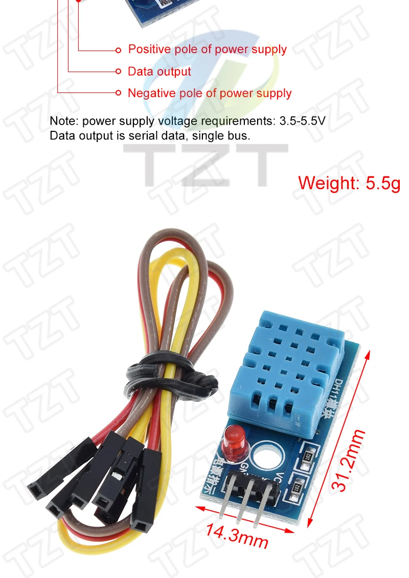 TZT Raspberry pi 2 3 die sensor modul paket HC-SR04 501 DHT11 DS3231 KY-008 Sound Regen Boden sensor für arduino kit – Detail 30