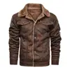 New Winter Men's Fur Leather Jacket Coat Male Retro Suede Streetwear Thicken Leather Bomber Jacket Men Brand Biker Jacket AYH01 ► Photo 2/5