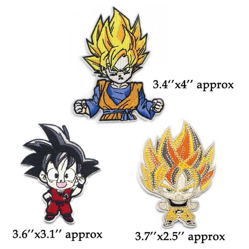 

Dragon Ball Cool Iron On Embroidery Patch Clothes Patches For Clothing Stickers Garment Diy Bag Accessories G0098
