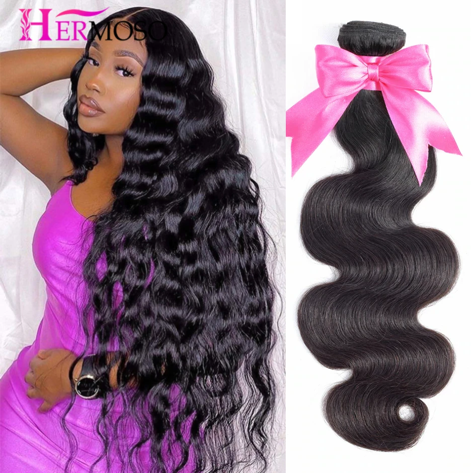 Перуанские волосы волнистые пряди человеческих волос натуральных Цвет 1b для увеличения объема 1/3/4 комплект