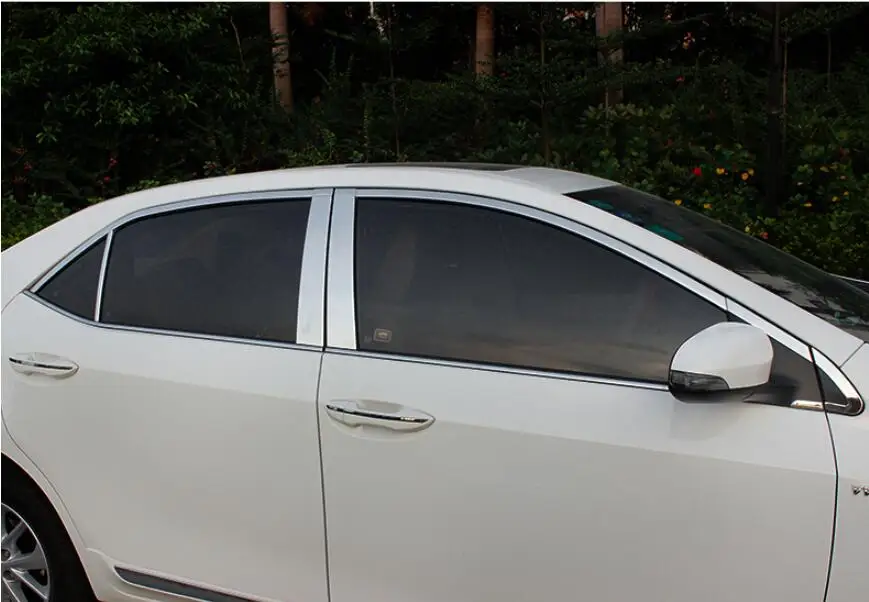 2007-2013 для Toyota Corolla 4dr Высококачественная накладка на окна автомобиля из нержавеющей стали(20шт), автомобильные Чехлы/kju