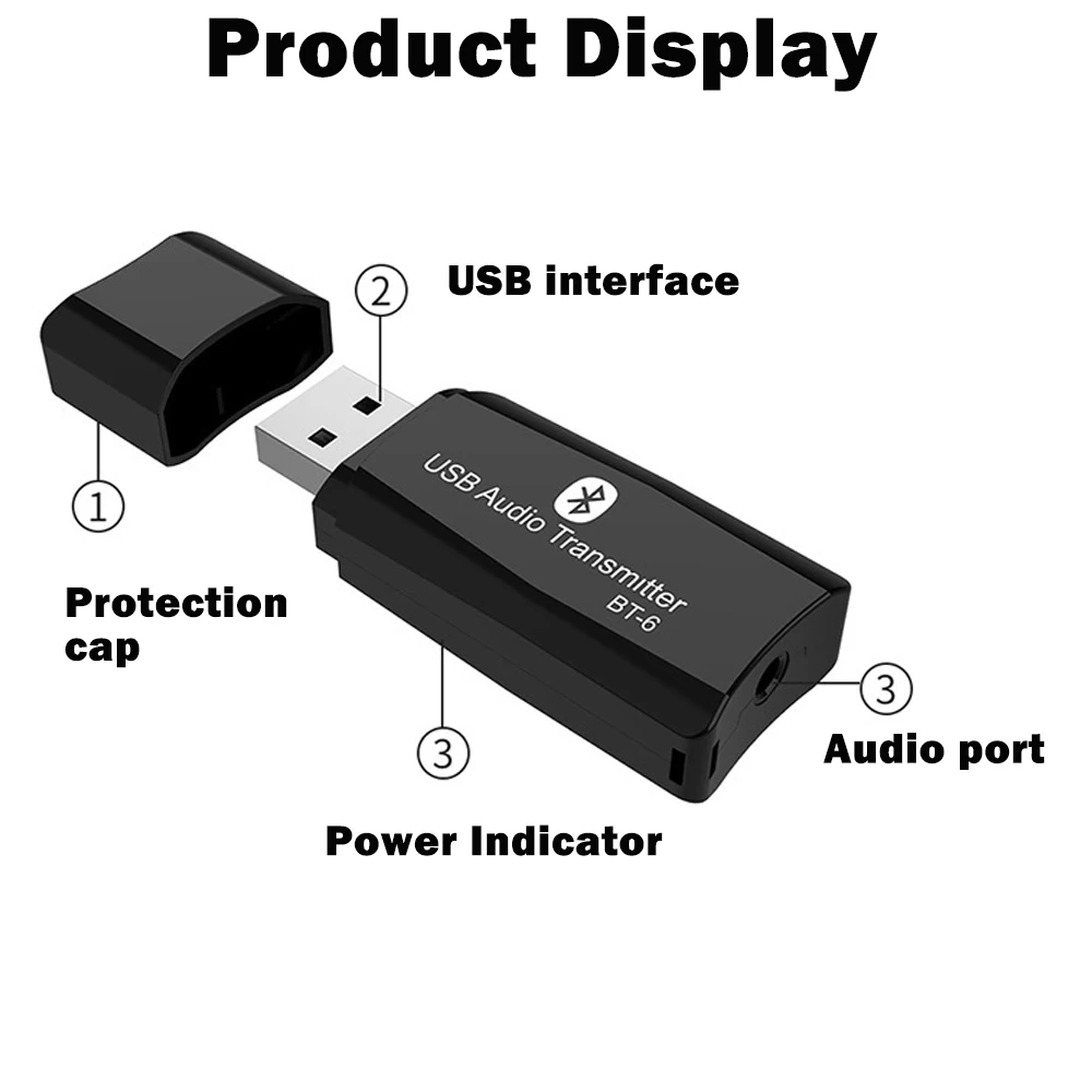 JINSERTA Bluetooth 5,0 приемник 2-в-1 аудио передатчик 3,5 мм Jack AUX музыкальный приемник для ТВ планшетный ПК автомобильный комплект Беспроводной адаптер