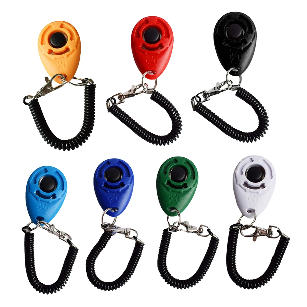 Portable Pet Dog Whistle Puppy Button Clicker Trainer Agility Aid Wrist