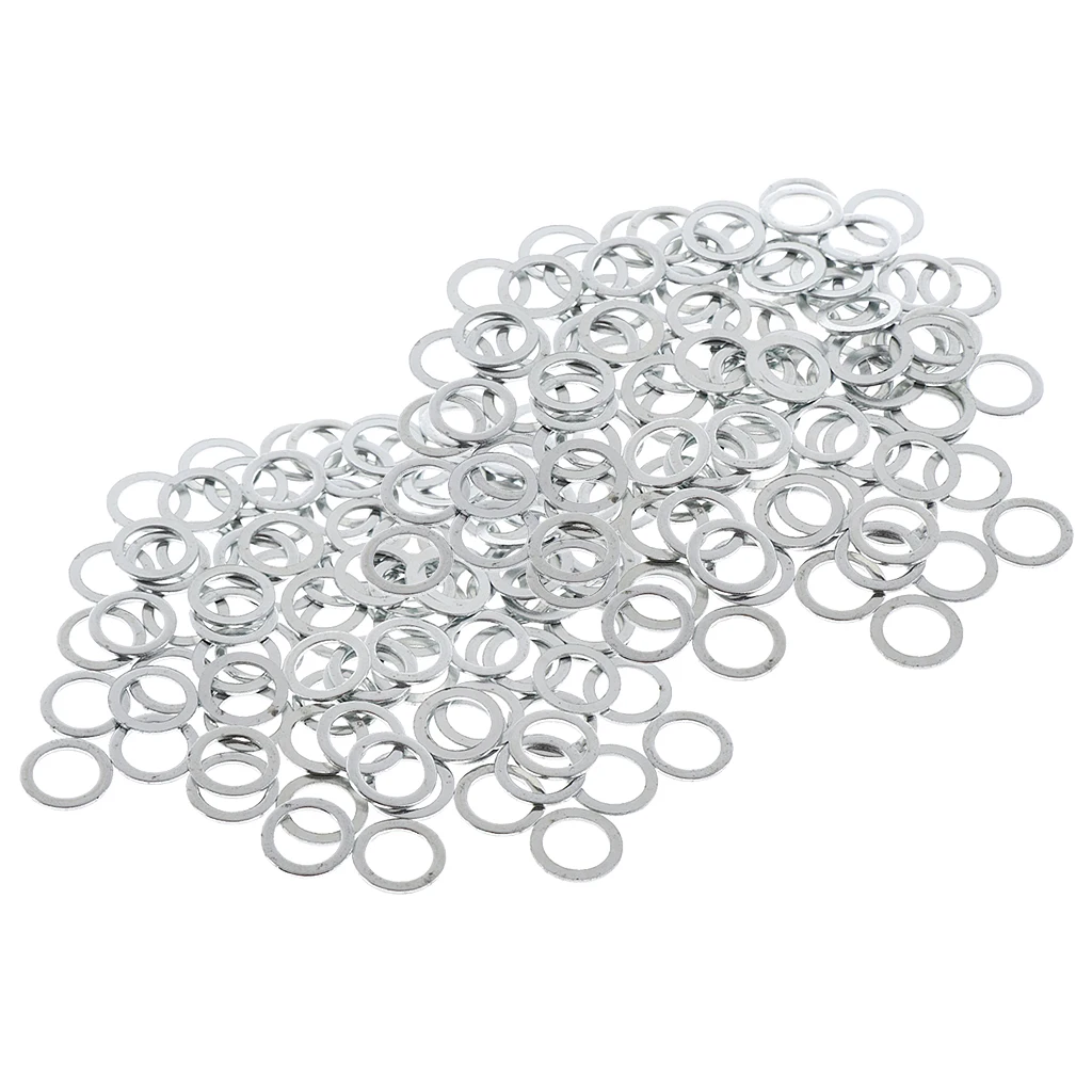 200pcs Longboard Truck Axle Speed Washers Wear-Resistant Speed Ring Skateboard Parts Silver