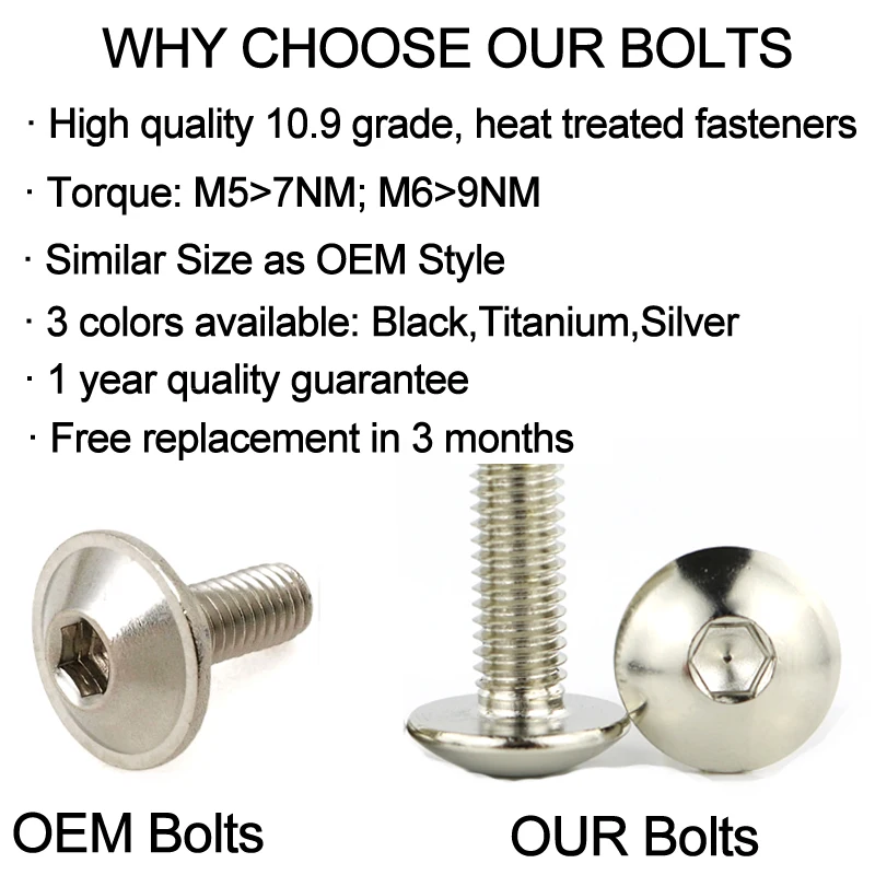 Vis De Carrosserie Kit Complet De Boulons De Carénage Complet