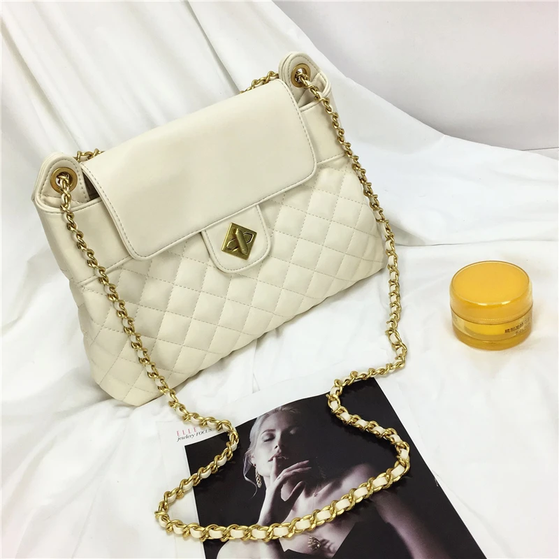 

Louis Brand Rivet Design Lattice Crossbody Bags for Women 2019 Quilted Shoulder Messenger Bag Female Chain Handbags and Purses