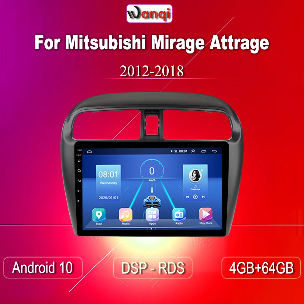 9-дюймовый автомобильный радиоприемник Android 10 0 GPS DSP-плеер для Mitsubishi mirage attrage 2012-2018