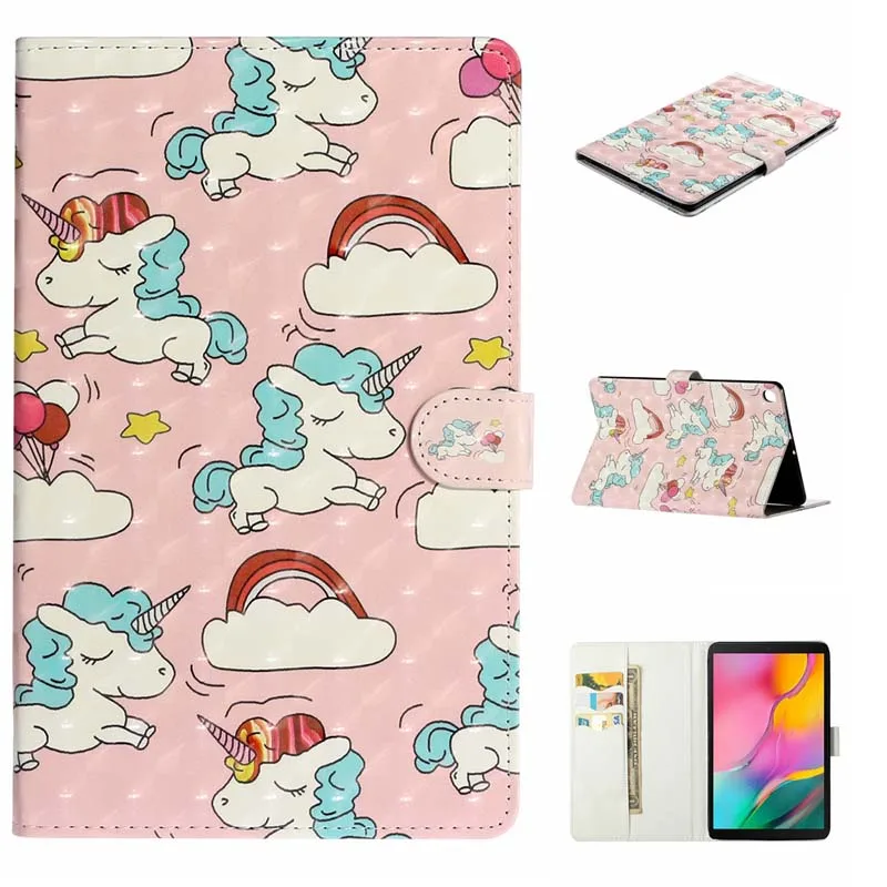 CASE Кожаный чехол для Samsung Galaxy Tab A 10,1 SM-T510 T515 Coque для Galaxy Tab A 10,1 T510 T515 крышка Capa+ пленка+ ручка - Цвет: CASE