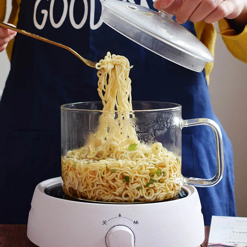 

Heat-Resistant High-temperature Resistant Transparent Large Capacity Glass Instant Noodle Bowl Open Fire Heating Microwave with