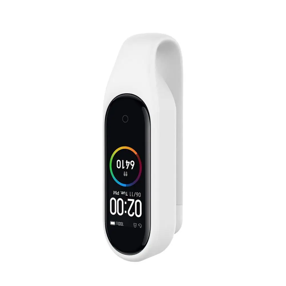 Силиконовый ремешок на запястье с застежкой зажим для Mi Band 4 3 Xiaomi браслет