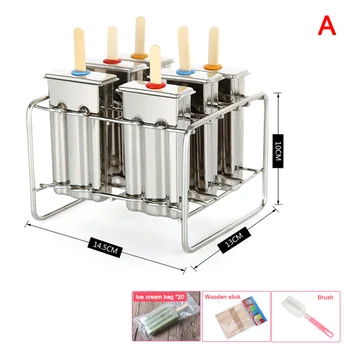 

Newly Stainless Steel DIY Ice Lolly Stick Maker Mold Ice Cream Moulds Reusable Tool