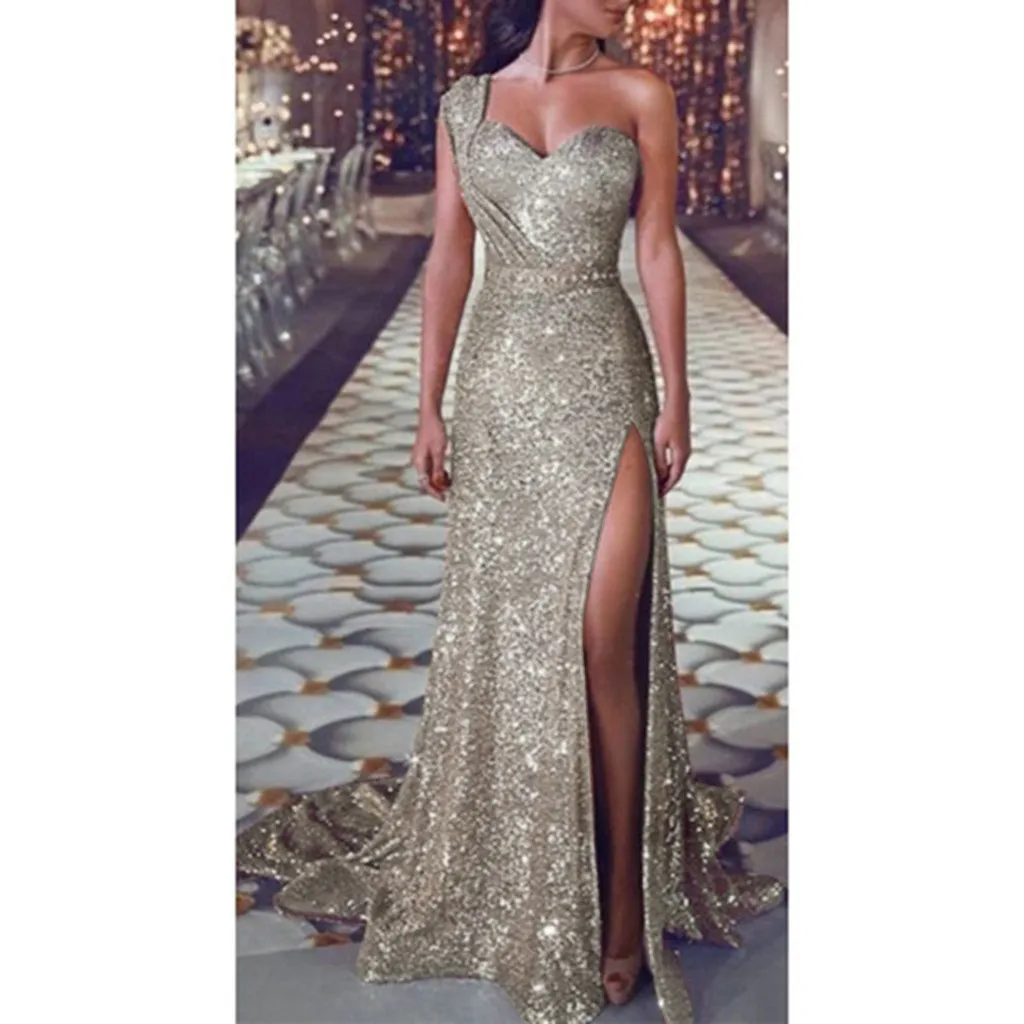 gold maxi bridesmaid dress