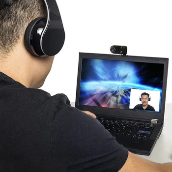 

720P HD Recording Conference Office PC Webcam Camera With Microphone Clip On Study Desktop Computer Plug And Play Live Streaming