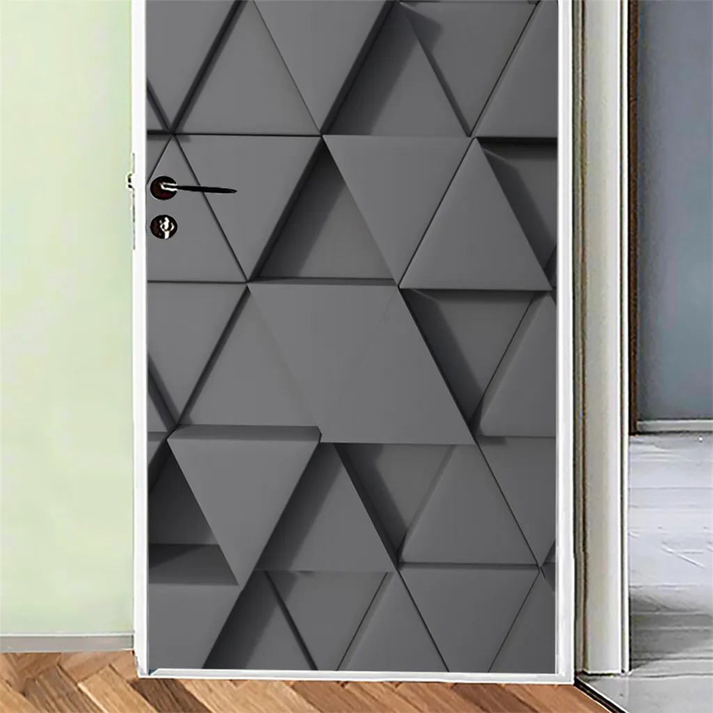 HOY Распродажа 3D Трехмерная имитация наклейки на дверь деревянные водонепроницаемые наклейки на дверь 1 комплект