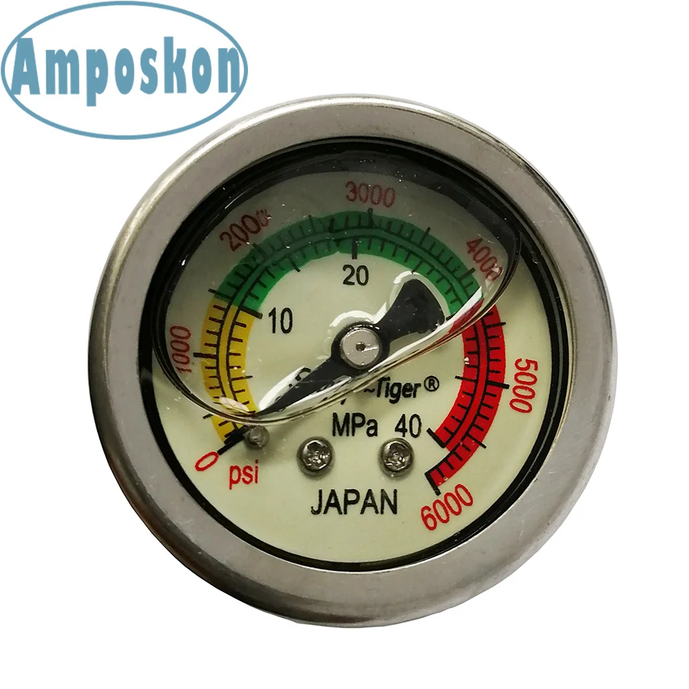 Манометр PCP для пейнтбола Наполненный жидкостью/маслом насос высокого давления