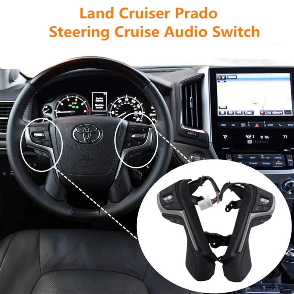 Кнопка управления звуком на руль для Toyota Lander Cruiser New Cruier Prado Crown миллиметровая