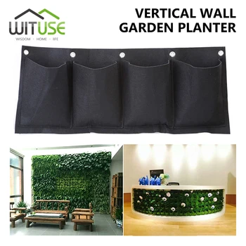 

Wall Hanging Planting Bags 4/6/18/36/64/72 Pocket Black Green Living Grow Bag Vegetable Horizontal Garden Flowers Home Supplies