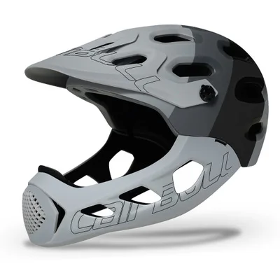 Сверхлегкий горный велосипедный шлем, мужской, покрытый, MTB, вниз, холм, полный шлем, Cairbull, Inte-mold TRAIL BMX, велосипедные шлемы - Цвет: Gray
