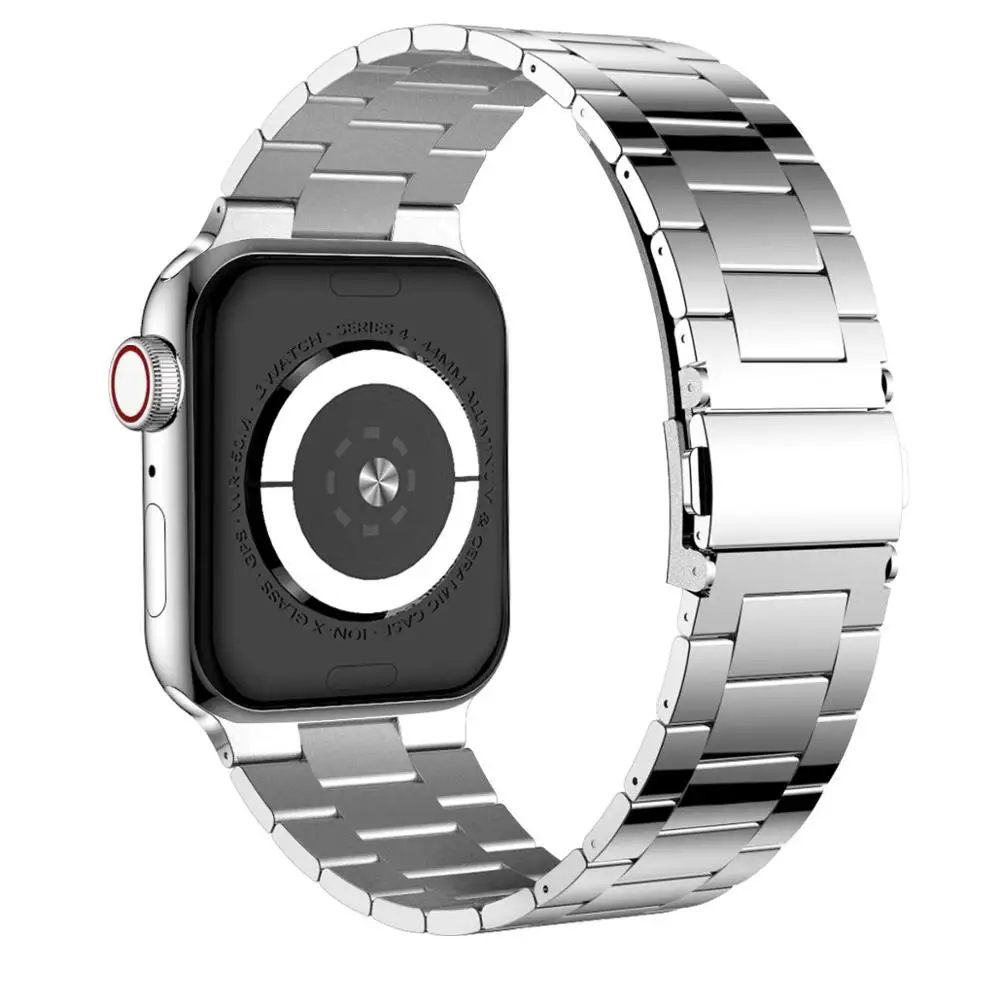 Ремешок для Apple Watch 44 мм 40 мм 42 мм 38 мм металлический браслет из нержавеющей стали iwatch Series 4 5 3 2 1 ремешок для часов