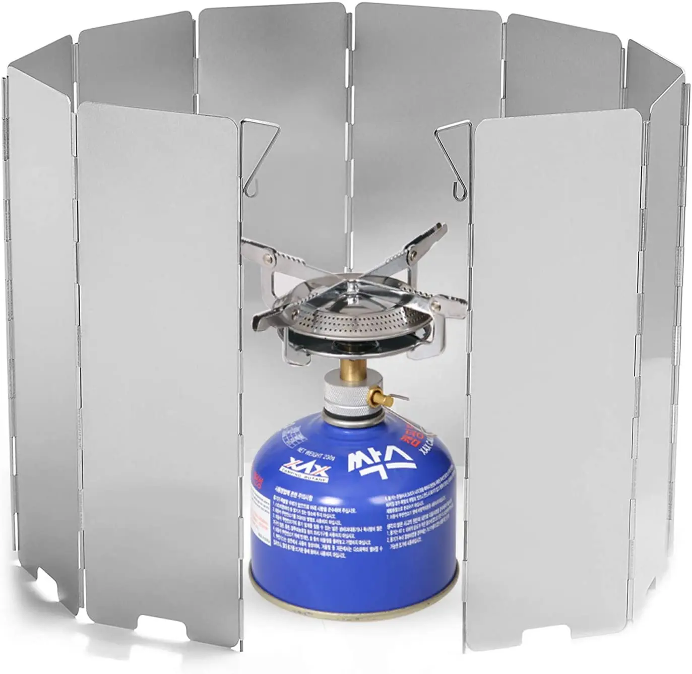 Sporting Goods Camping Folding Wind Shield Picnic Cooking Gas Stove