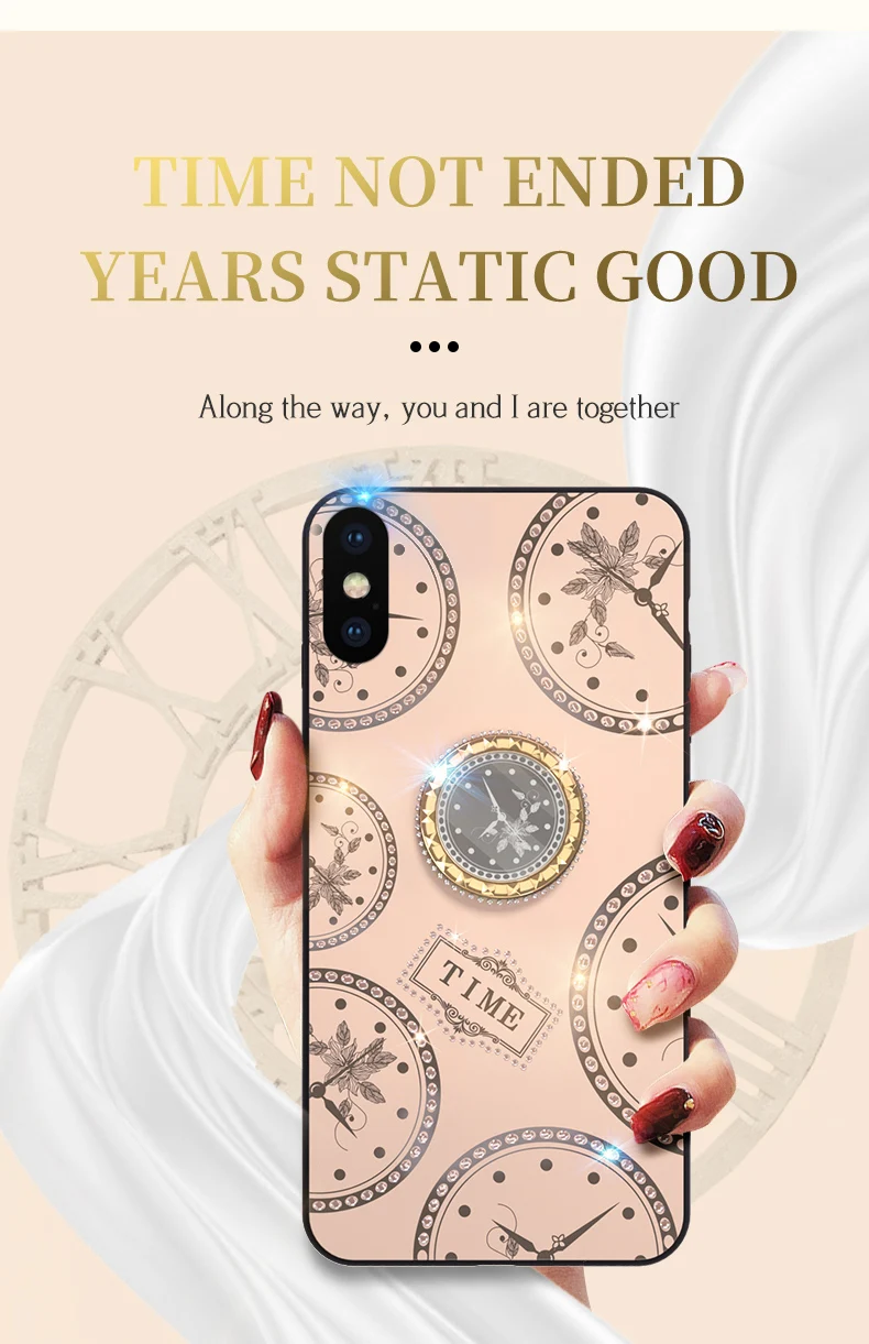 2019 чехол для Samsung Galaxy S8 S9 S10 Plus A7 2018 A750 модный держатель часов с циферблатом