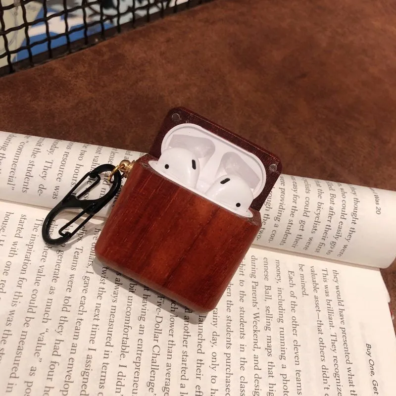 Чехол из натурального дерева для Airpods чехол твердый деревянный защитный