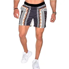 Summer Men's Beach Shorts Trunks Cofortable Male Swimwear Quick-Drying Breathable Fitness Surfing Shorts Loose Print Shorts Men