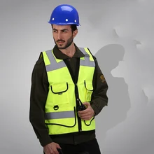 Светоотражающий жилет с карманами, высокая видимость, дышащая Защитная майка
