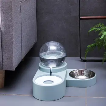 

Pet Water Pump Pet Water Fountain Automatic Drinker Cat Drinking Dog Bowl 2 In 1 Pet Food Feeder with Transparent Water Tank