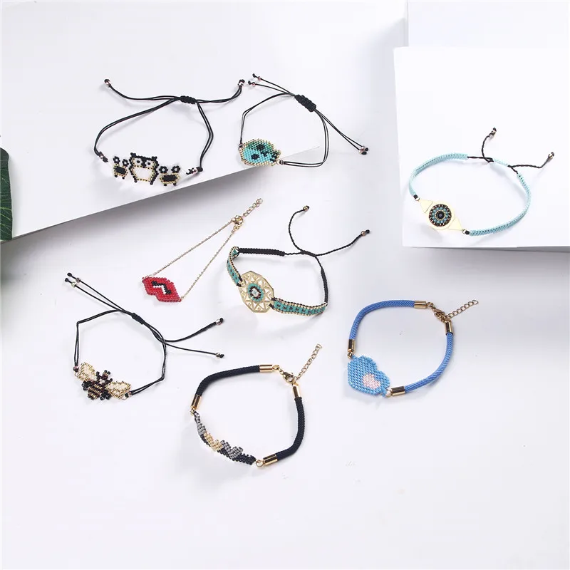 

Fashion Bohemian Handmade Seed Beads Bracelet for Women Miyuki Bracelets Bangles Adjustable Boho Charm Jewelry Accessories Gift