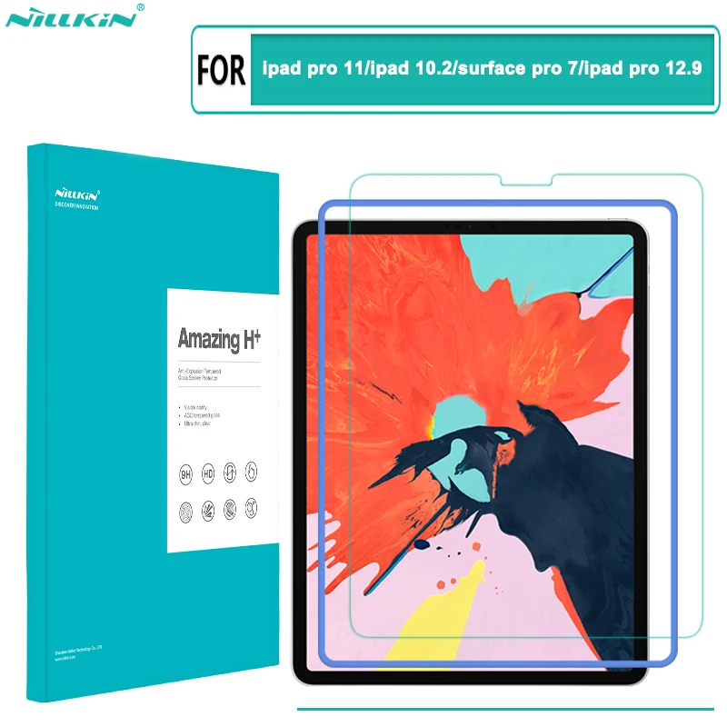 

NILLKIN Tempered Glass For iPad Pro 11 2018 9H Full Cover Screen Protector For ipad 10.2/Pro 12.9/pro 10.5/9.7 For surface pro 7