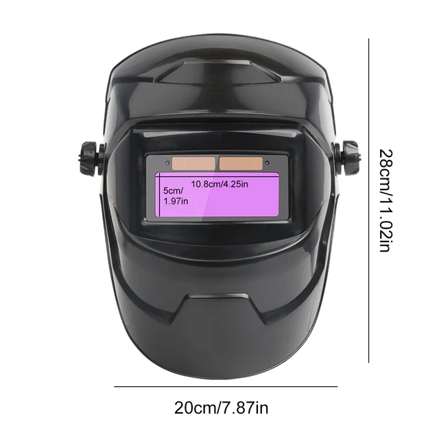 Welding Helmet Welder Mask Chameleon Large View True Color Solar Power Auto Darkening Welding Safety Cap For Arc Weld Grind Cut black