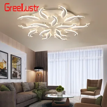 

Creative personality living room lamp modern minimalist warm home LED bionic annual fish ceiling lamp art lamps