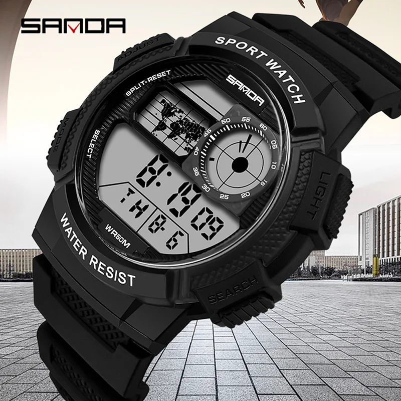 

SANDA Brand Wrist Watch Men Watches Military Army Sport Style Wristwatch luminous electronic watch automat watch