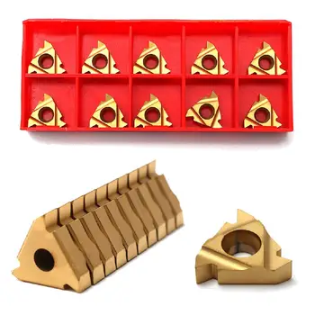 

10Pcs/Set Inserts Blade Lathe CNC Carbide Thread Cutting Turning Tool