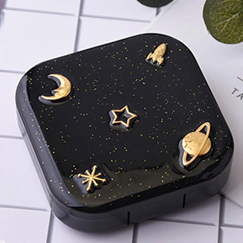 mc Высокое качество Moon Star Space с зеркальным контактным объективом чехол для женщин набор держателя портативные контактные линзы коробка - Цвет: mc