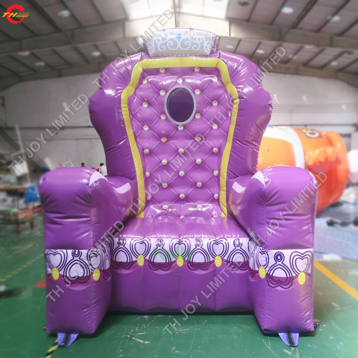 Purple Beautiful Inflatable Throne Chair Inflatable Iron Thrones For