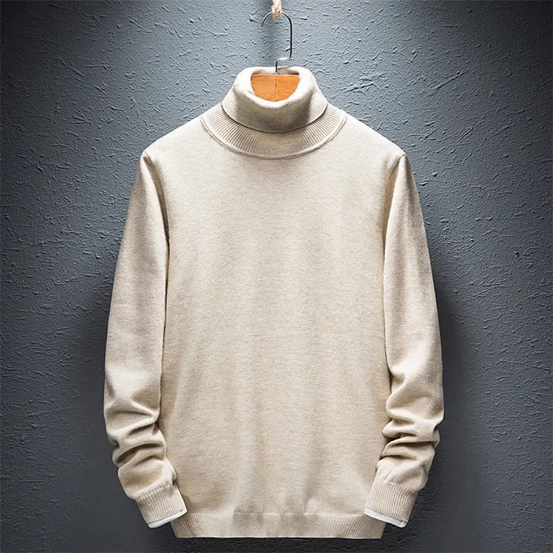 2019 Autumn New High Neck Sweaters Men Turtlenck Pullovers Male Winter Men Turtle-neck Sweater Jumpers MuLS Brand Plus Size 5XL 02