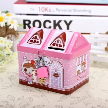 

Cartoon House Money Bank Coins Storage Box Kids Toys Birthday Gift Home Decor Money Saving Boxes Children Money Bank