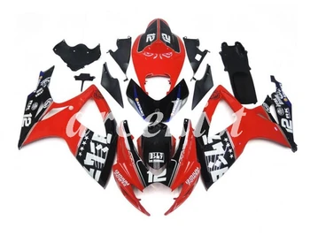 

New ABS Full Fairings Kit Fit For SUZUKI GSX-R600 GSX-R750 06 07 R600 R750 K6 GSXR 600 750 2006 2007 body set Red white 12