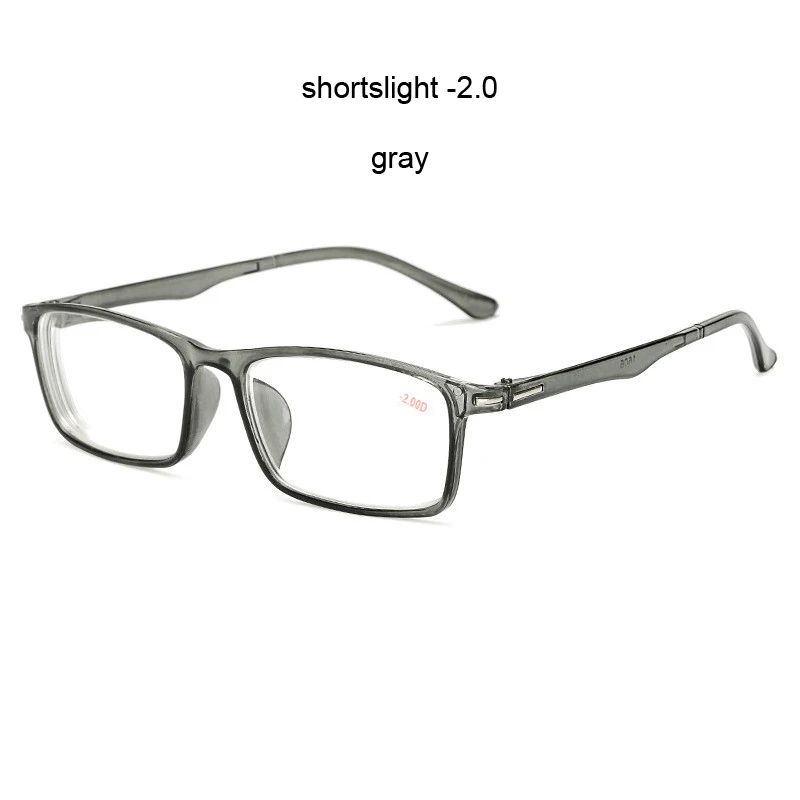 Iwood, модные очки для близорукости, мужские, женские, черные очки, оправа, очки, близорукие, студенческие очки, супер светильник - Цвет оправы: Gray Myopia 2.0